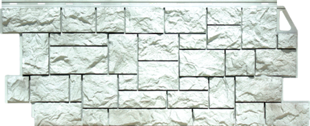 фасадная панель Файнбер камень дикий жемчужный