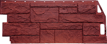 фасадная панель Файнбер камень природный Красно-коричневый