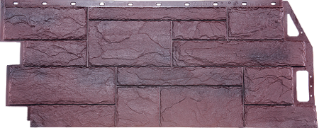 фасадная панель Файнбер камень природный Серо-коричневый