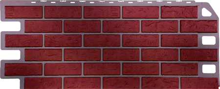 фасадная панель Файнбер кирпич Красный обожженый