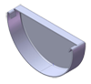 Заглушка желоба  алюминиевая Linkor